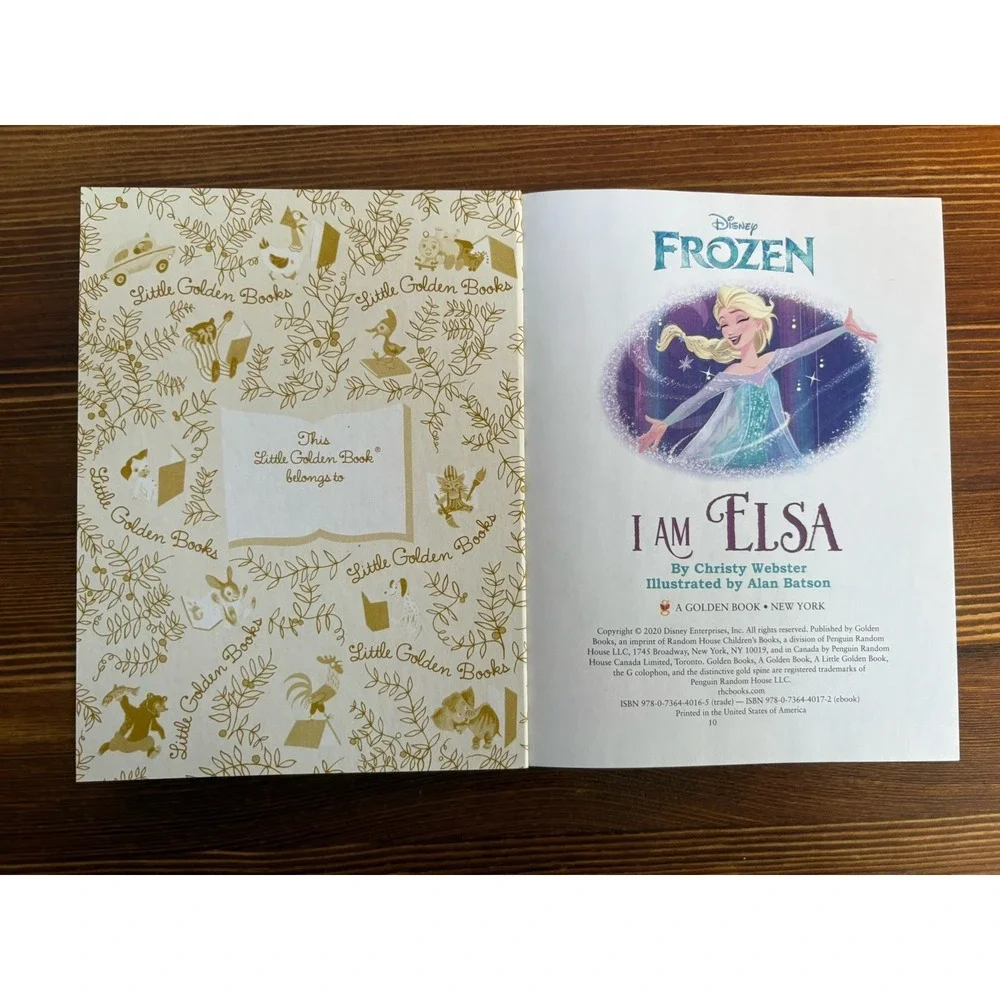 Little Golden Book Disney Lot Lady Duck Tales Frozen The Rescuers Lot Of 4